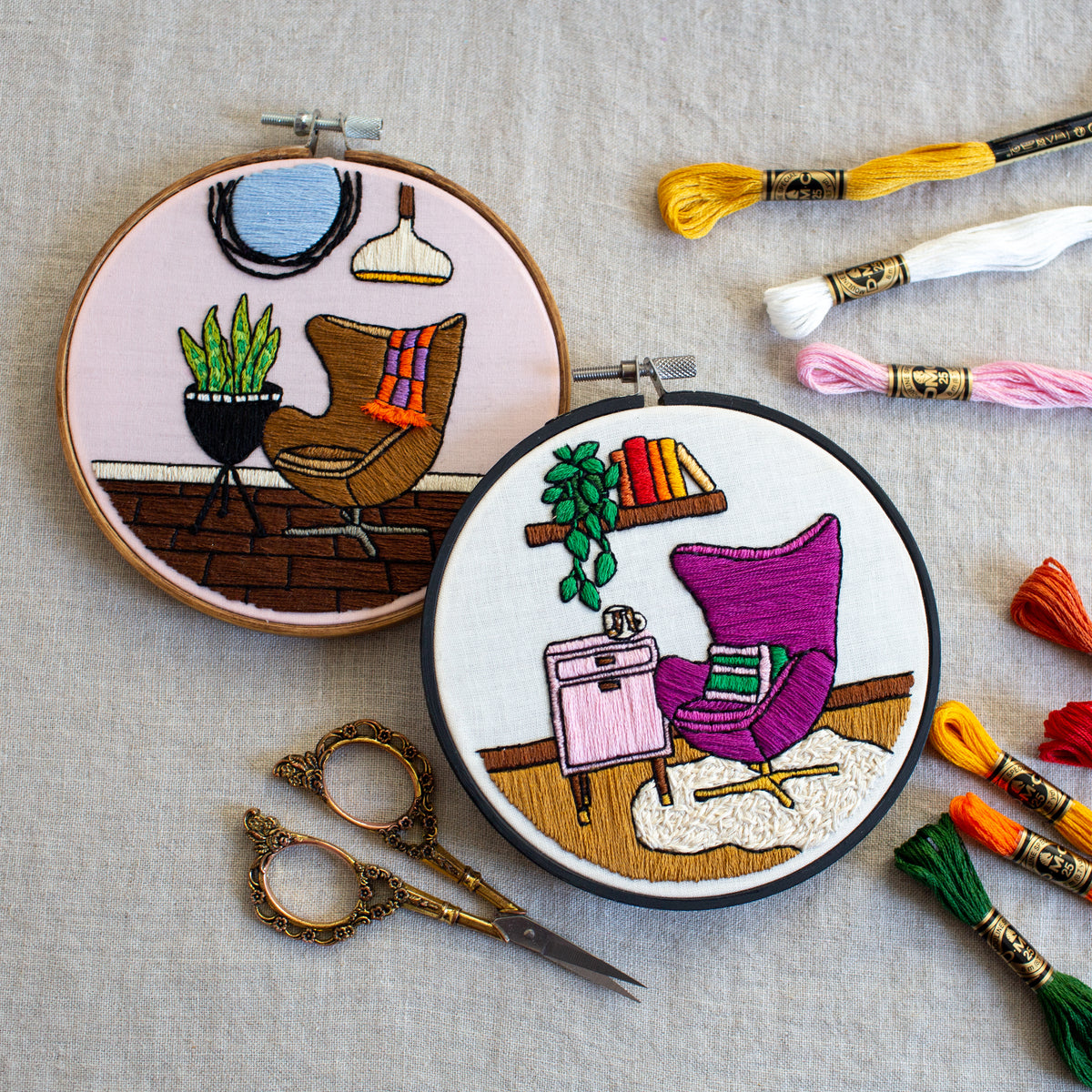 Reading Nook Embroidery Pattern – Jen Ann Handmade