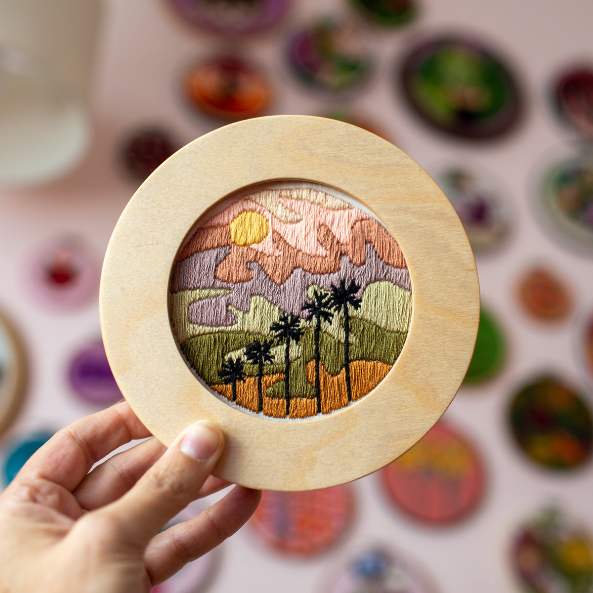 Palm Row Embroidery Pattern – Jen Ann Handmade