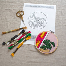 Load image into Gallery viewer, Monstera at the Door Embroidery Pattern