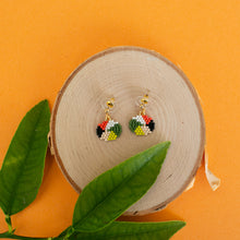 Load image into Gallery viewer, Citrus Wildflower Beaded Mini Earrings
