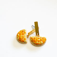 Load image into Gallery viewer, Sunshine Woven Embroidered Earrings
