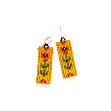 Load image into Gallery viewer, Sunshine and Flowers Beaded Earrings
