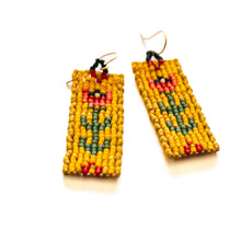 Load image into Gallery viewer, Sunshine and Flowers Beaded Earrings
