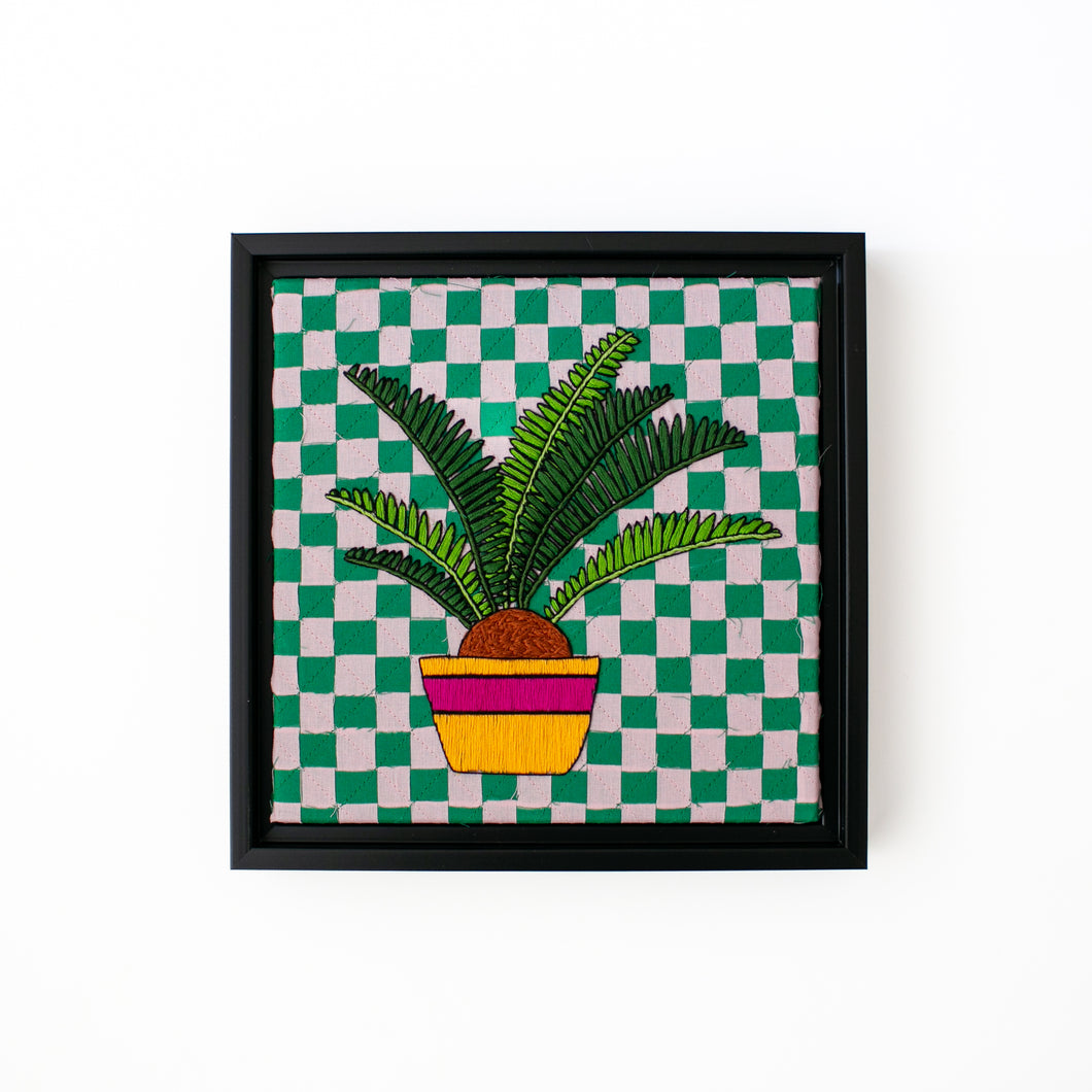 Fern Checkerboard Embroidery Frame