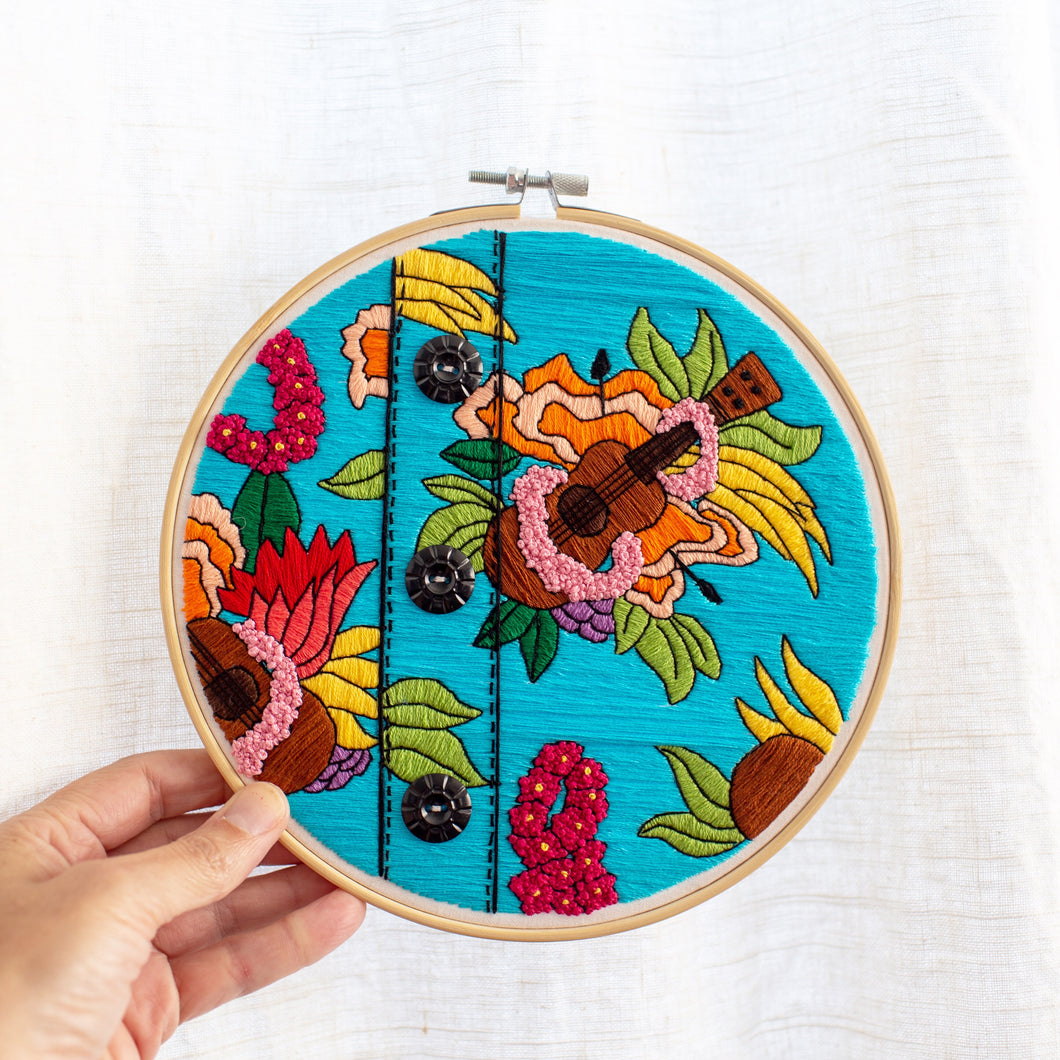 Ukulele Shirt Embroidery Pattern